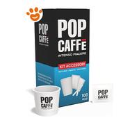 Pop Caffè Kit 300 pezzi (100 Bicchierini + 100 Palette + 100 Bustine di Zucchero) - Pop Caffè Kit 300 pezzi (100 Bicchierini + 100 Palette + 100 Bustine di Zucchero) - Confezione Da 1 Kit
