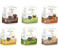 Pop - Capsule Mix Solubili Compatibili Dolce Gusto® - 96 Capsule - Ginseng, Cappuccino, Orzo, Tè Limone, Cioccolata, Nocciolino