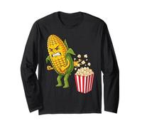 Pop Corn Sarcastic Food Lover Popcorn Costume for Halloween Maglia a Manica