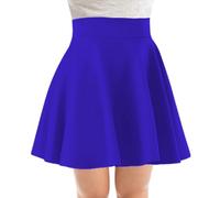 POP COUTURE Mini gonna svasata da donna a vita alta, Blu reale, 48-50