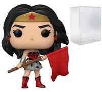 POP DC Comics: Wonder Woman 80th Anniversary - Red Son Wonder Woman Funko Pop! Figura in vinile (rilegata con custodia protettiva compatibile con Pop Box), 9,5 cm