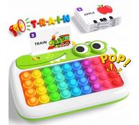 Pop Giocattolo educativo, Schede Parlanti Flashcards per bambini, Inglese | Giocattolo Montessori Senza Schermo, 59 Flashcard e Fidget Toys Bambini, Lettere, Regalo Interattivo,Tabellone Sensoriale