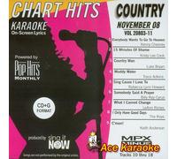 Pop Hits Monthly Country Karaoke Music CDG - November 2008