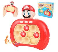 Pop It Elettronico, Popit Elettrico, Gioco Quick Push Bubble Game, Pop Fidget Game, Pop Puzzle Game, Bubble Sensory Fidget Toy, Giocattolo Pop It Fidget, Push It Gioco per Bambini e Adulti(Mario)