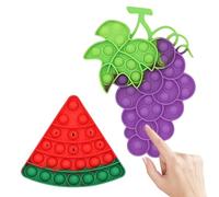 Pop It Fidget Toy, 2 Pcs Push Bubble Antistress Pop Gioco Sensoriale Giocattolo, Squeeze Sensory Toys, Antistress Ansia Sollievo Giocattoli, Gioco Antistress Rilassante per Adulti e Bambini