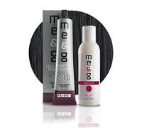 Pop Italy Me&G Tinta Permanente Professionale Per Capelli in Crema Con Estratto Di Calendula - 100% Copertura Capelli Bianchi - 100 gr (1/10 Nero Blu + Ossigeno 10 vol. 150 ml)