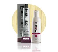 Pop Italy Me&G Tinta Permanente Professionale Per Capelli in Crema Con Estratto Di Calendula - 100% Copertura Capelli Bianchi - 100 gr (110 Biondo Platino Superschiarente + Ossigeno 30 vol. 150 ml)