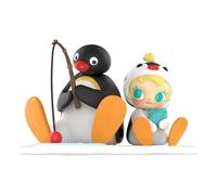 POP MART Baby Molly X PINGU Fishing Time Figure Personaggio d'Azione Giocattolo da Collezione Figura Regalo di Festa 1PC