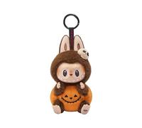 POP MART Happy Halloween Party Series-Sitting Pumpkin Vinyl Plush Pendant, 15 cm di altezza, giocattoli per la casa moderna, set di giocattoli da collezione per accessori da scrivania, 1 pezzo