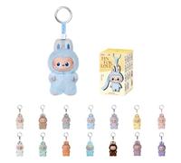 POP MART Labubu, scatola cieca con ciondolo in peluche in vinile (A-M), giocattoli da collezione Labubu, regali di compleanno per ragazze e ragazzi, scatola singola