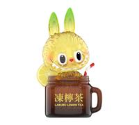 POP MART Labubu, statuetta da tè al limone, 1 scatola, design di alta qualità, regalo per donne, fan e famosi, giocattolo artistico chic da collezione