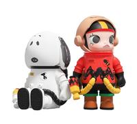POP MART MEGA SPACE MOLLY 100% Charlie Brown & Snoopy Personaggio d'Azione Giocattolo da Collezione Figura Regalo di Festa 2 in 1 Box