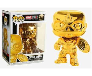 Pop Marvel 377 Captain America Chorme Gold Marvel Studios Avengers
