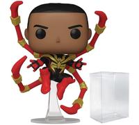 POP Marvel: Spider-Man Comics - Miles Morales Iron Spider Limited Edition Chase Funko Vinyl Figure (Bundled con custodia protettiva compatibile), multicolore, 9,5 cm