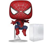 POP Marvel: Spider-Man: No Way Home - Friendly Neighborhood Spider-Man Funko - Figura in vinile con custodia protettiva compatibile), multicolore, 9,5 cm