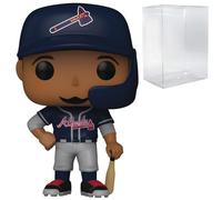 POP MLB: Braves - Ronald Acuna Jr. Funko Vinyl Figure (Bundled con custodia protettiva compatibile), multicolore, 9,5 cm