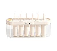 Pop Mold Tray - 6 Cavity Leak Proof Ice Pop Maker for Home Use | Food Grade Silicone with Reusable Stick Holders, Anti Leak Design and Reusable Sticks, Freezer Dessert Form for Juice Yogurt Jelly