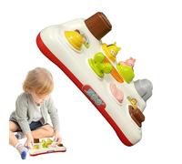 Pop Out Animal Toddler Toy, Cause-And-Effect Electric Toy, Sound and Light Interactive, Early Development Learning Activity, 9.92x5.12x4.92 Inches, for Home School Nursery