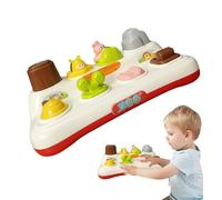 Pop-Out Animal Toddler Toy, Cause Effect Electric Learning Tool, Sound and Light Features, 9.92x5.12x4.92 inches, Early Development Activity, Ideal for Nursery Play, Home School