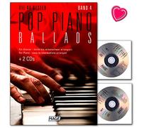 Pop Piano Ballads Band 4 - Songbook con 2 CD e clip colorate a forma di cuore - Hage Verlag EH3959 4026929920645