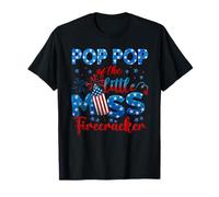 Pop Pop di The Little Miss Petardo compleanno 4 luglio Maglietta