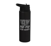 Pop-Pop Is My Favorite Name Funny Stainless Steel Insulated Water Bottle