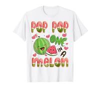 Pop Pop Of One In A Melon 1st Birthday Anguria Bday Party Maglietta