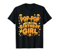 Pop-Pop of The Birthday Girl Burger Party Theme Maglietta