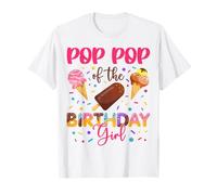Pop Pop of The Birthday Girl, Gelato, Festa di Compleanno in Famiglia Maglietta