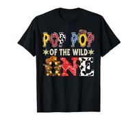 Pop Pop of The Wild One 1 ° Compleanno Ragazzo Western Cowboy Maglietta