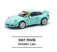 Pop Race 997 RWB Tiffany Blue Die Cast 1/64
