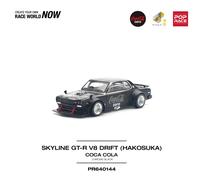 Pop Race Nissan GT-R V8 Drift Hakosuka Coca Cola Zero Nero Cromo #640144 1/64