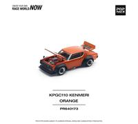 Pop Race Skyline GT-R V8 Drift (Kenmeri) Orange Die Cast 1/64