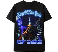 Pop Smoke Fashion Shirt Hip Hop Streetwear Male T-Shirt Men Rapper Meet The Woo King of York Casual Tops Shirt Dark Grey