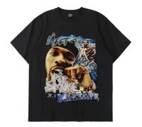 Pop Smoke Fashion VintageT-Shirt Popular Hip Hop Rapper Streetwear Graphic T Shirts Summer Unisex The Woo King Casual Cool Tops-6
