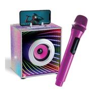 Pop Star Infinity: altoparlante portatile per karaoke e microfono, potente altoparlante Bluetooth per karaoke con microfono wireless e luci LED