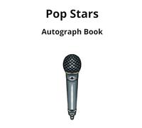 Pop Stars Autograph Book: gift for collectors and pop stars’ fans, large format 8.25‘ x 11’, one page per autograph, horizontal layout, hardcover