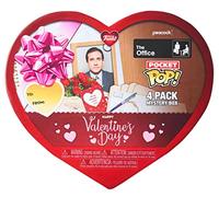 POP The Office - Jim, Dwight, Pam & Michael Valentine's Day Heart-Shaped Box Pocket Vinyl Figure 4-Pack