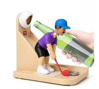 Pop The Top Bottle Opener Golf, Golf Ball Themed Bottle Opener,Automatic Beer Cap Launcher & Catcher,Beer Bottles Cap Launcher&Collector, Golfs Lover Novelty Bar Tool For Bar(A)
