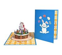 Pop-Up 3D Birthday Card, Heartfelt Easter Greeting Card, Spring Egg And Bunny Design, Keepsake Cards for Friends Family Teachers Wife Husband Mother Father Girlfriend Birthdays Holidays Memories