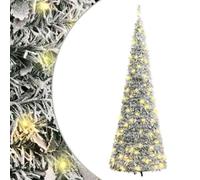 Pop Up Artificial Snow-Flocked Christmas Tree 180 cm, pre--Lit with 150 Warm White s, 8 ing modes, Stable Metal Stand, Reusable, for Indoor Holiday Decor