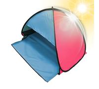 Pop-Up Beach Tent, Face Shade Canopy, Uv Protection Shelter, Windproof Sun Cover Head and Laptop, Outdoor Camping, Garden Picnic, Hiking, Fishing, 80x65x55cm Blue Red Watermelon Style