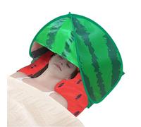Pop-Up Beach Tent, Face Shade Canopy, Uv Protection Shelter, Windproof Sun Cover Head and Laptop, Outdoor Camping, Garden Picnic, Hiking, Fishing, 80x65x55cm Blue Red Watermelon Style