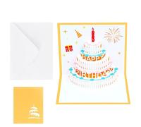Pop-Up Birthday Card, 3D Birthday Postcard, Creative Cake Card, Creative Birthday Card, Handmade Birthday Card, Artistic Pop-Up Cards, 3D Greeting Postcard for Mom, Sister, Boy, Girl