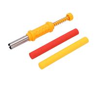 Pop Up Carp Fishing Bait Making Tool, Portable Zig Imitation Rig Method Feeder with Three Grooves and Foam Sticks for 8mm Holes, Compact Plastic Bait Roller for Carp Anglers (rosso+giallo)
