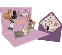Pop-up-Grußkarte - I love Cats