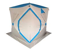 Pop-Up Ice Fishing Shelter 3-4 Person Portable Ice Shanty Tent for 3-4 Person Ice Fishing Tent w/Carrier Bag And Ice Anchors