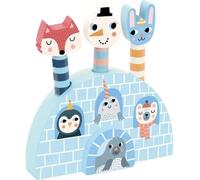 Pop-up Iceland Michelle Carlslund Blu e Bianco per Bambini in Legno | Meccanismo a sorpresa | mondo polare colorato e illustrato | stimola immaginazione e sorpresa | idea regalo molto ludica