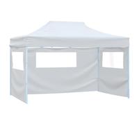 Pop Up Party Tent, 291 x 431 x 315 cm, colore bianco, impermeabile per esterni, con 3 sidewalls removibili e protezione UV, telaio in acciaio resistente per giardino, spiaggia, campeggio