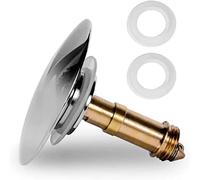 Pop Up Tappo per Lavello, Chonphan Universale Tappo di scarico per fori di scarico del Lavandino, Tappo Lavandino Bagno Ottone Massiccio Cromato, Diametro del tappo 66 mm